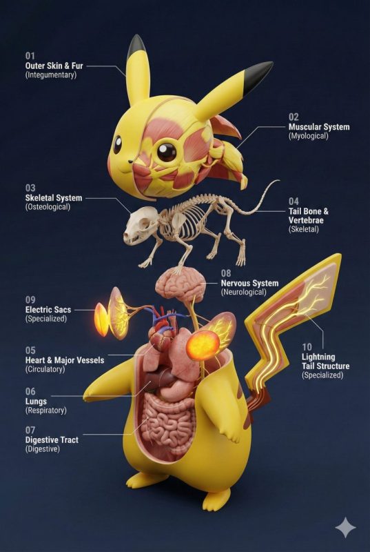 一个提示词就能“解剖”任何生物的身体构造-落羽网