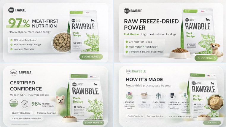 狗粮海报设计案例分析（中英双语）-落羽网